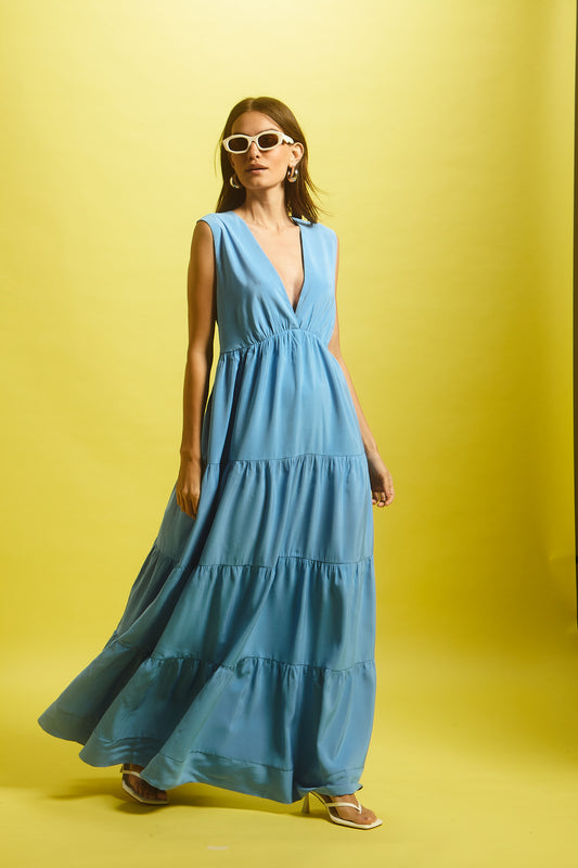 Vestido com decote V - Kronne