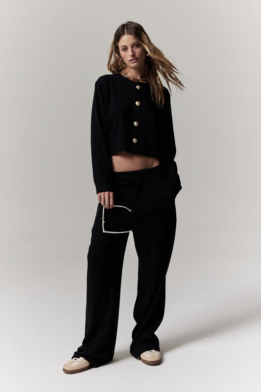 Calça reta tricot - Kronne