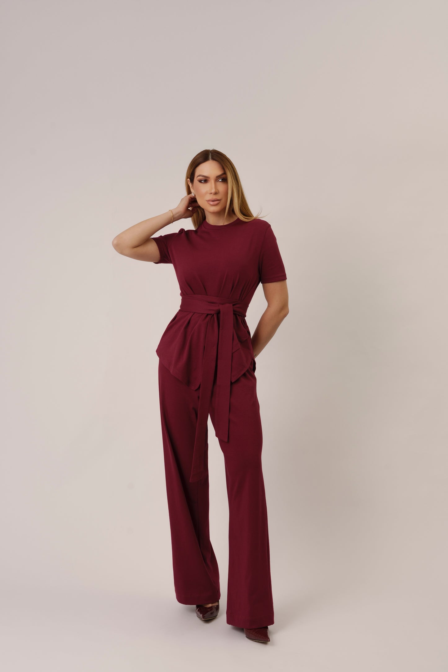 CONJUNTO BLUSA AMARRAÇÃO + CALÇA KRONNE