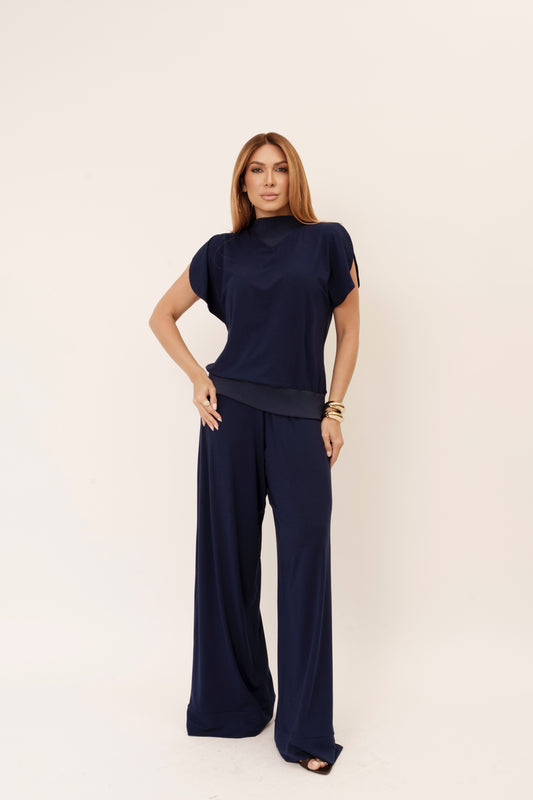 CONJUNTO BLUSA + CALÇA RECORTES KRONNE