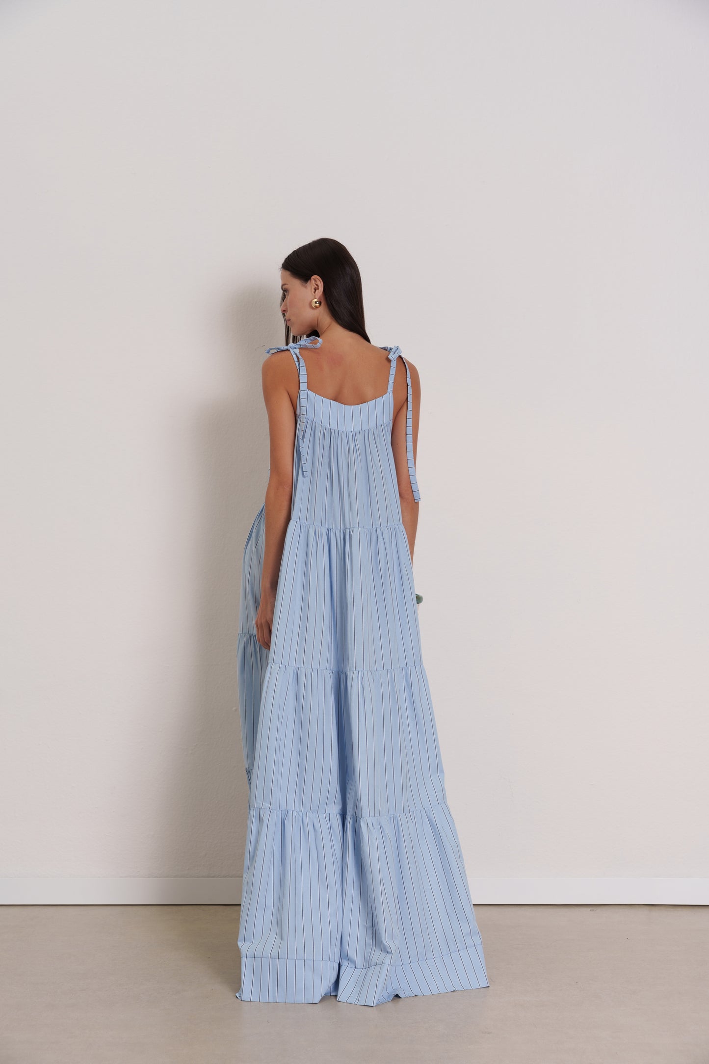 VESTIDO LONGO LISTRADO KRONNE