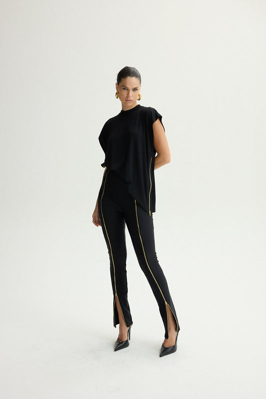 BLUSA RETA COM ZÍPER KRONNE