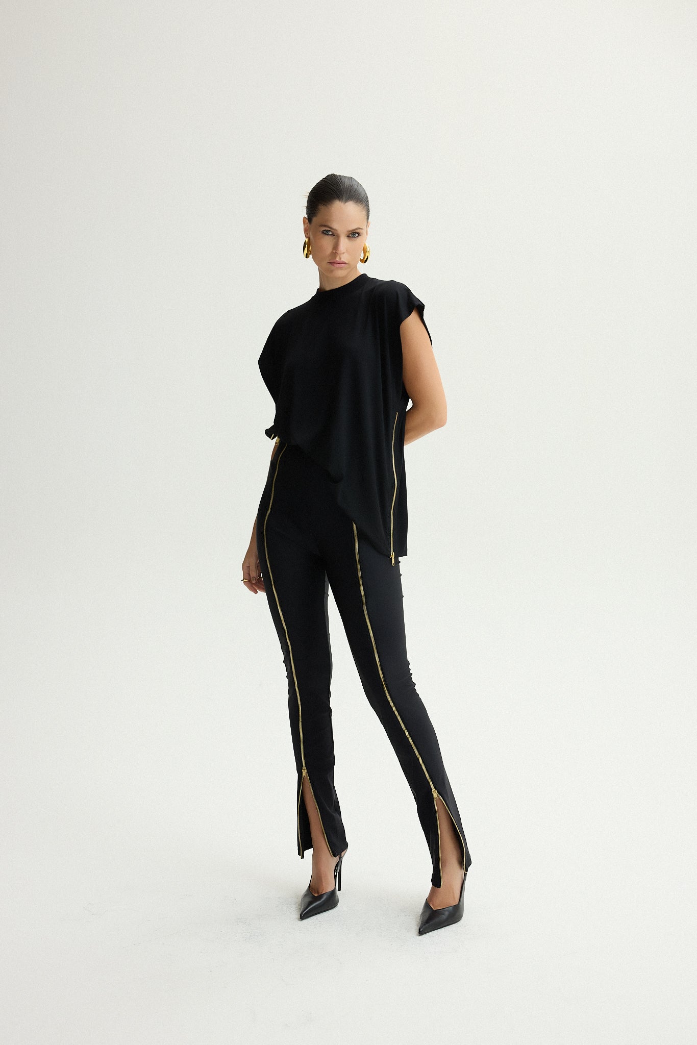 BLUSA RETA COM ZÍPER KRONNE