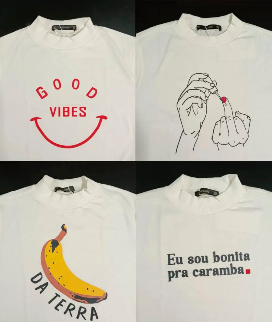 T-shirt estampas variadas - Kronne