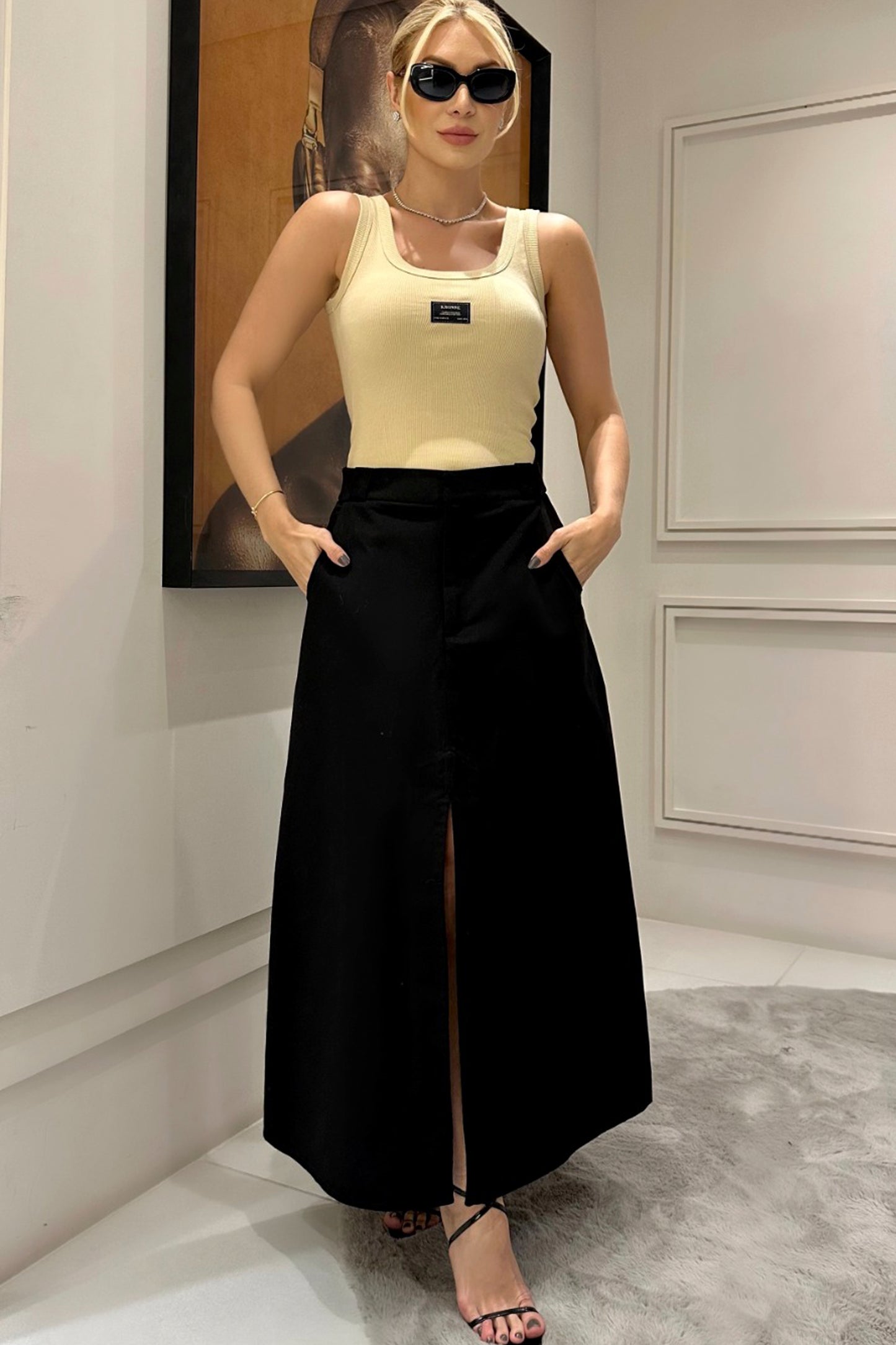 Saia longa c/ fenda - Kronne