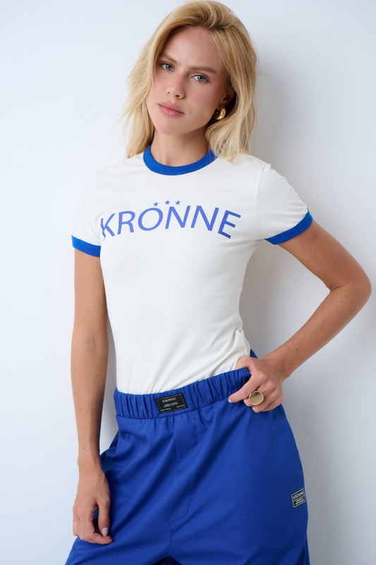 BLUSA BABY LOOK GOLA E PUNHO KRONNE