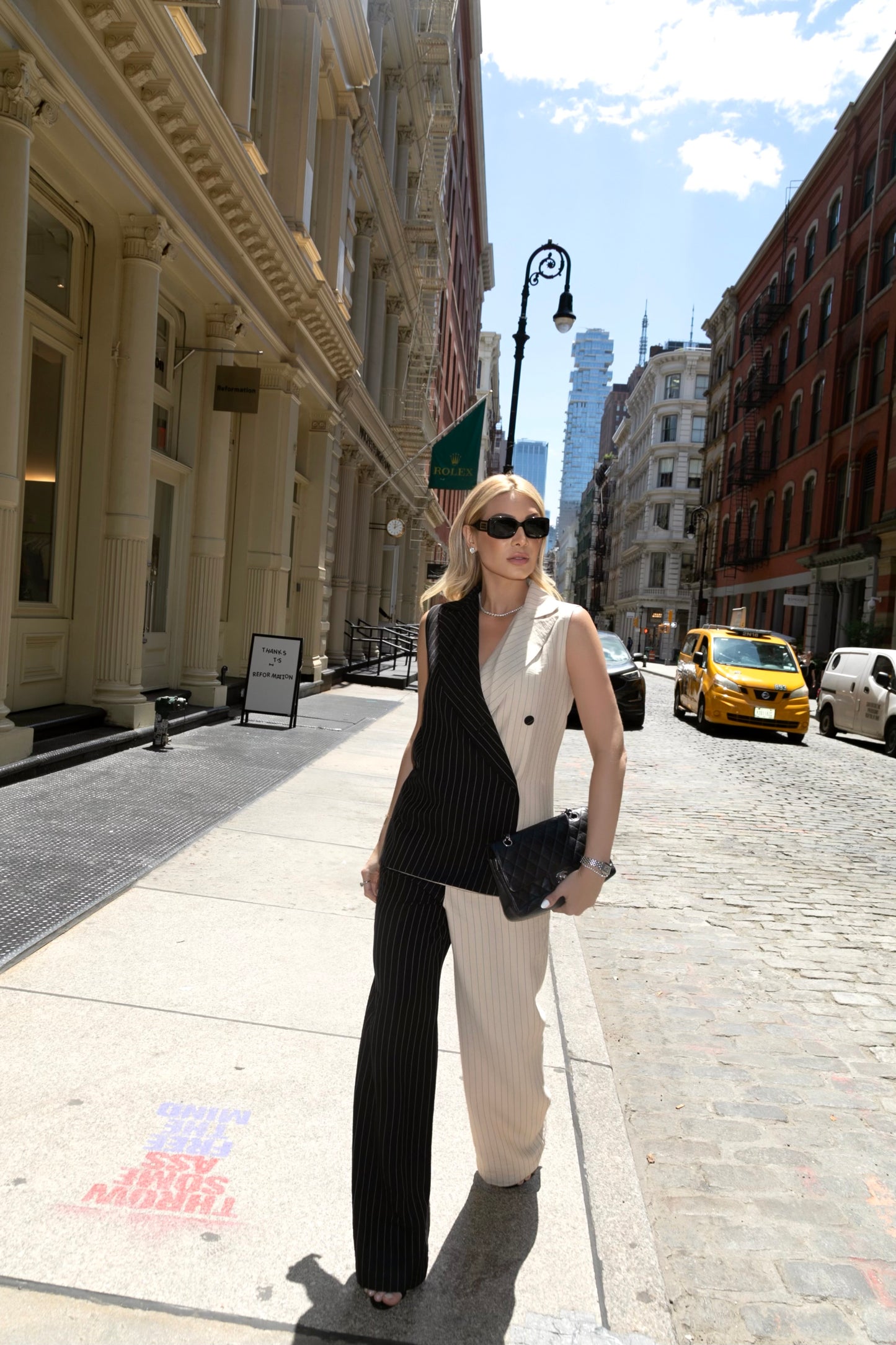 Calça risca de giz - Kronne