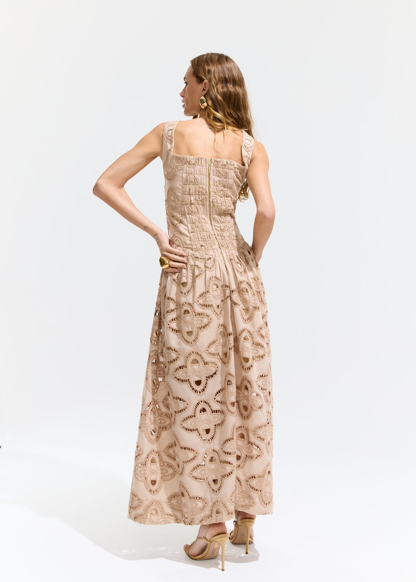 VESTIDO LONGO GUIPURE KRONNE