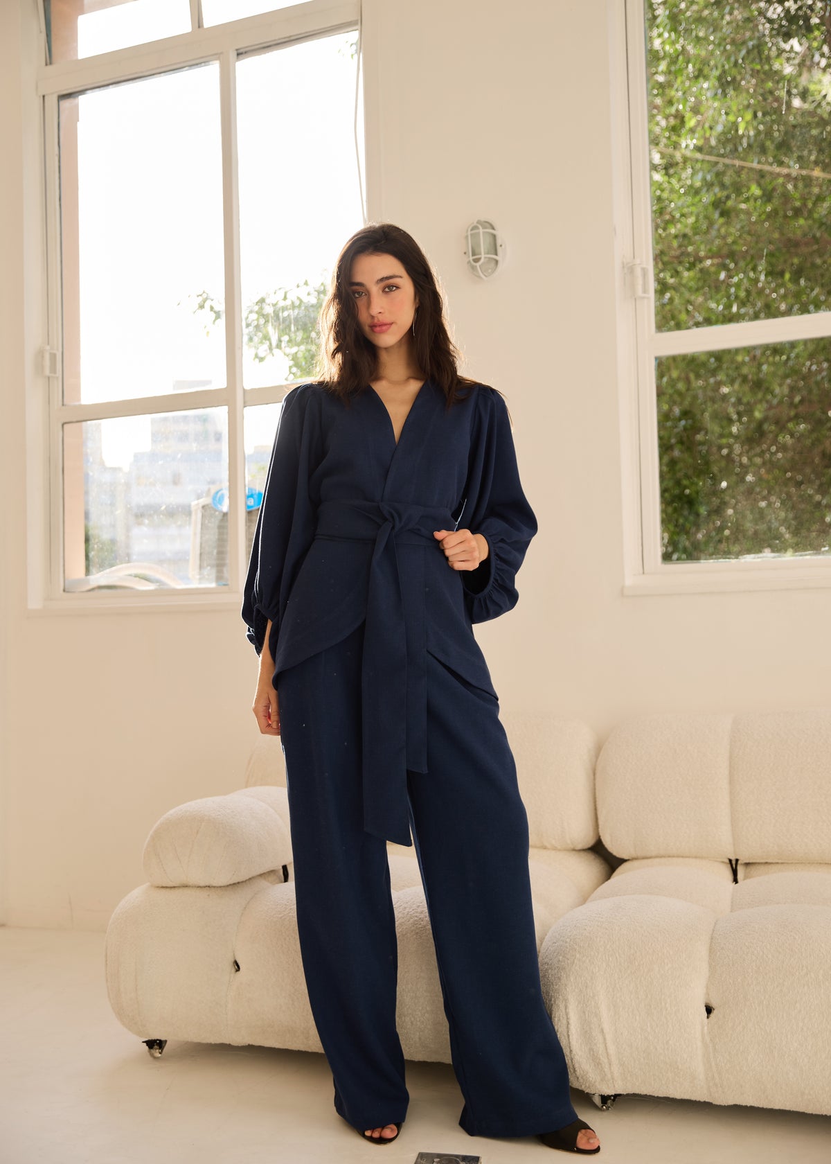 CONJUNTO KIMONO + CALÇA LINHO KRONNE