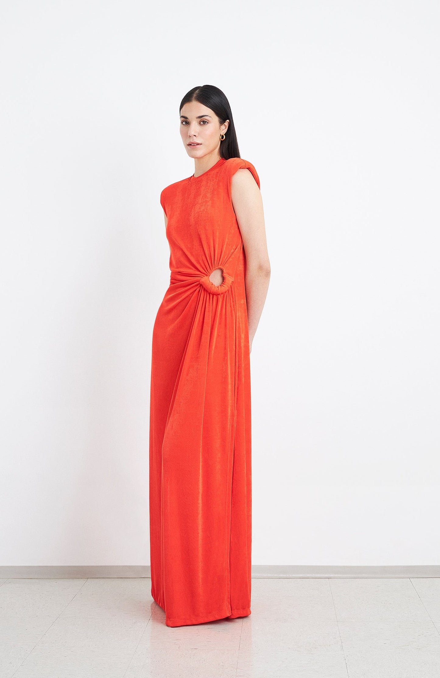 Vestido Longo com Detalhe Vazado - Kronne