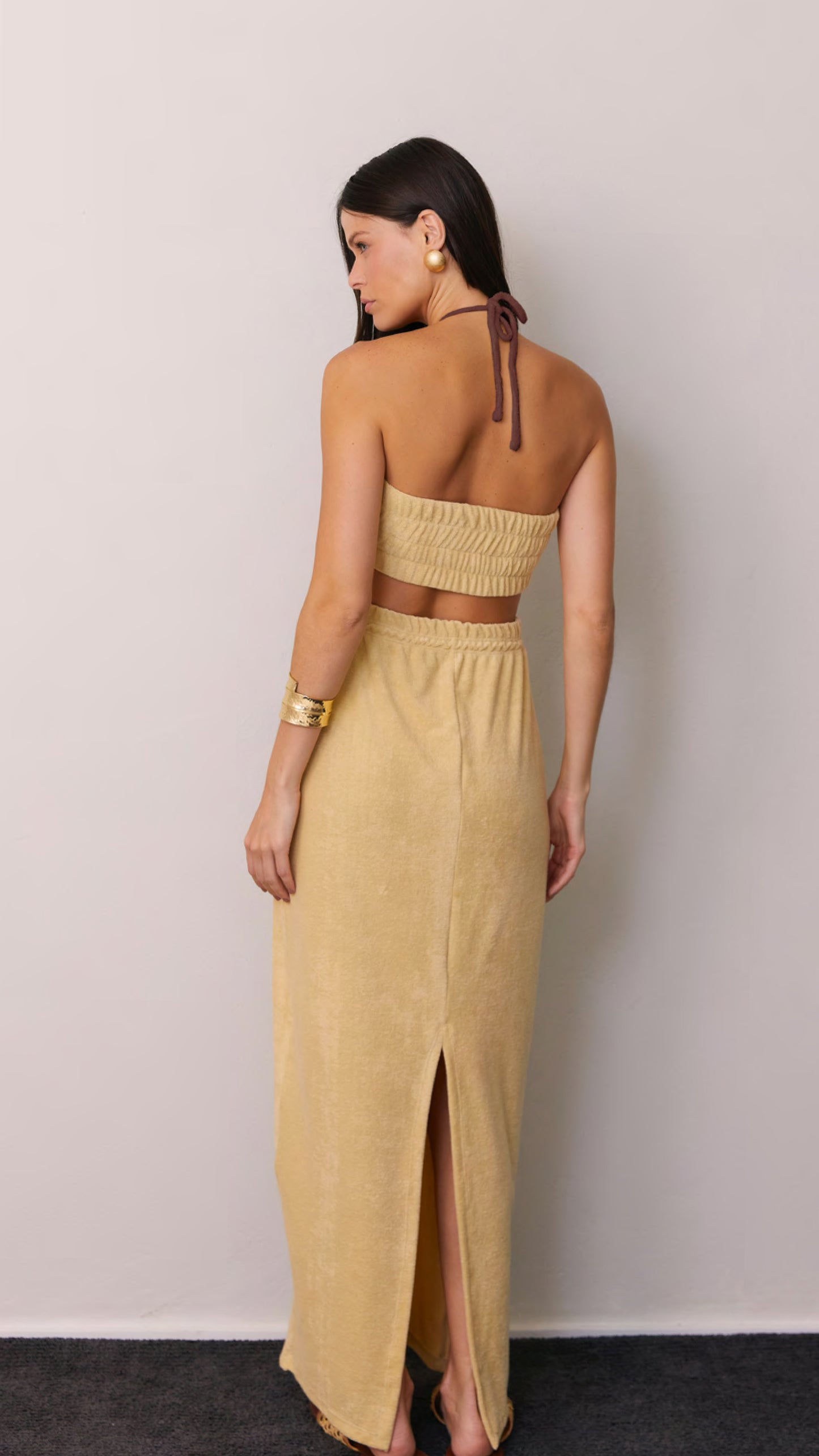 VESTIDO COM AMARRAÇÃO NO PESCOÇO KRONNE