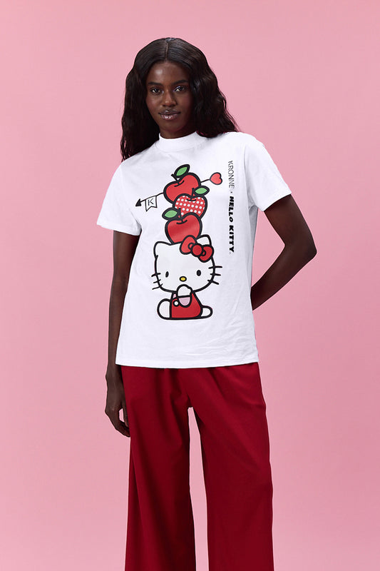 T-shirt gola alta Hello Kitty apple