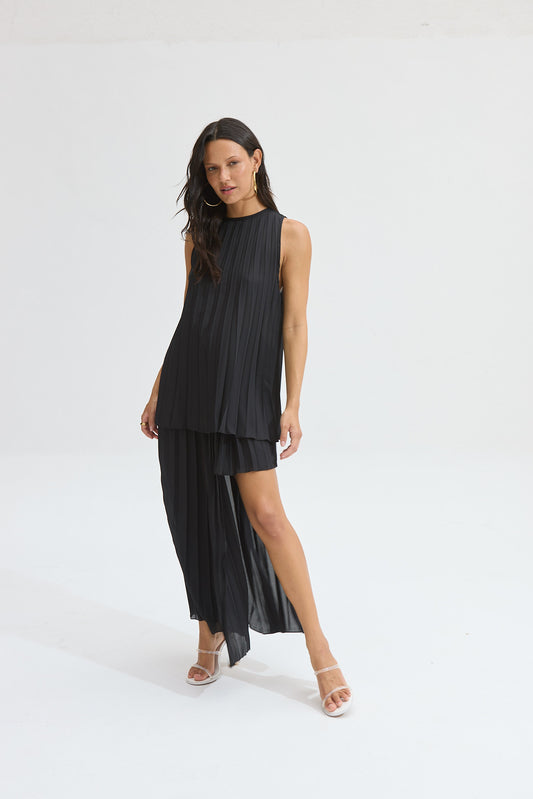 SAIA PLISSADA ASSIMÉTRICA KRONNE