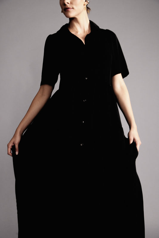 CHEMISE LONGO COM FAIXA CHIFFON