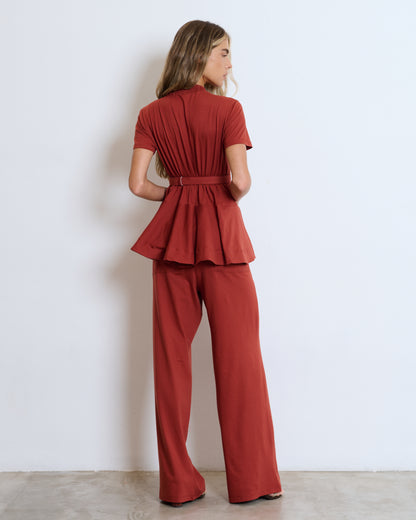 CONJUNTO BLUSA PEPLUM COM CALÇA KRONNE