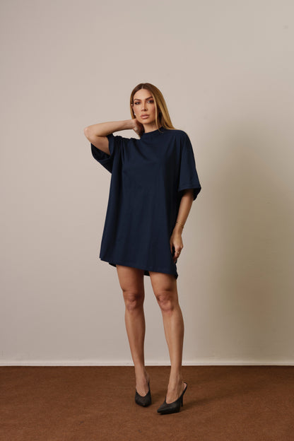 VESTIDO MAXI SHIRT RECORTE KRONNE