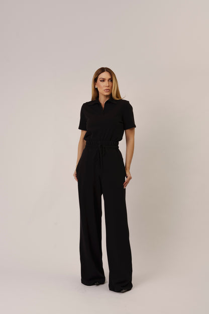 CONJUNTO BLUSA GOLA V COM CALÇA KRONNE