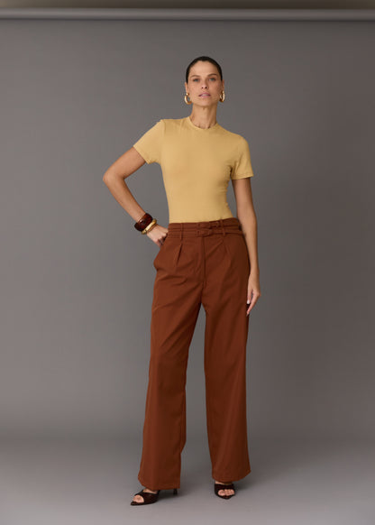 CALÇA FLARE CINTO DUPLO KRONNE