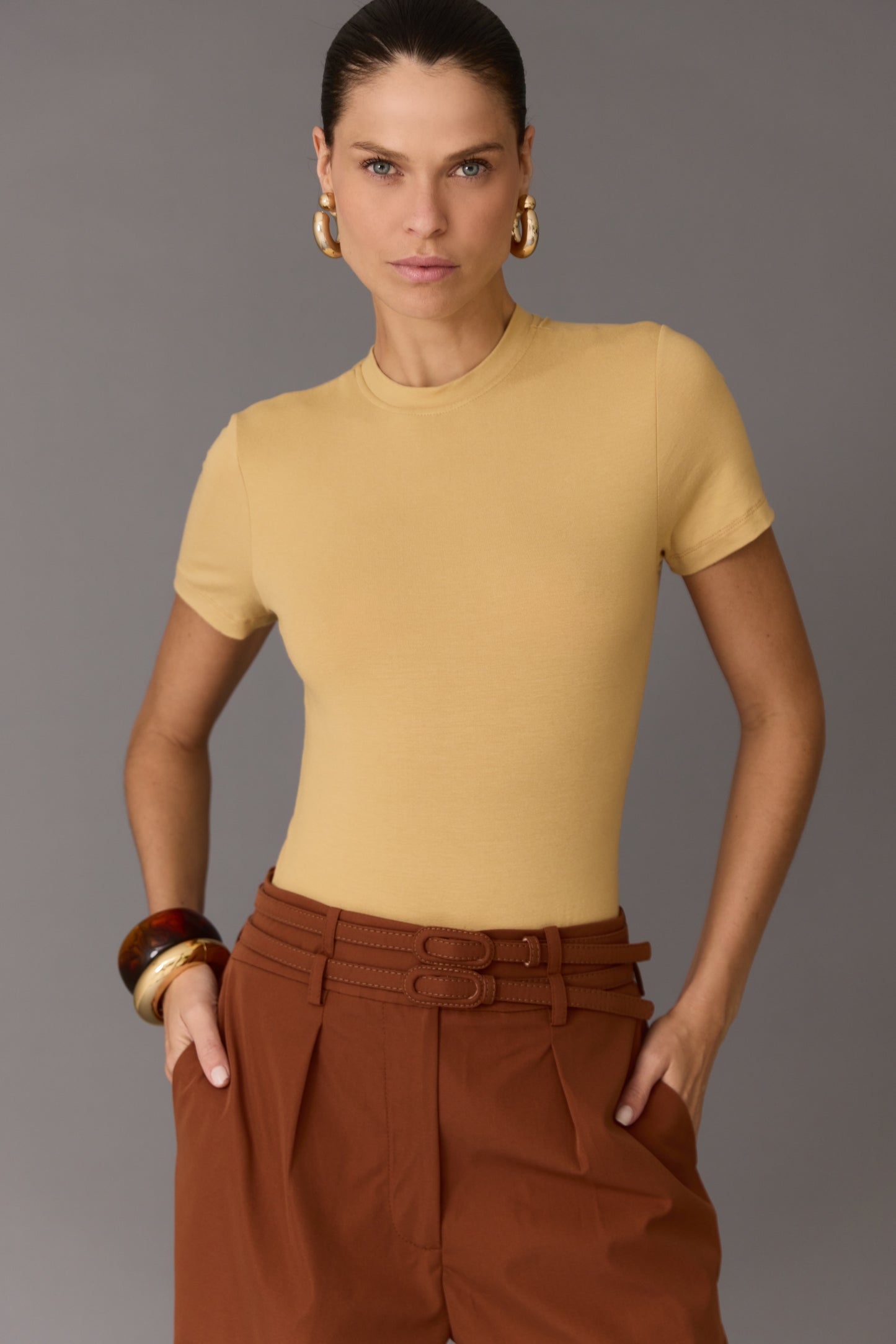 CALÇA FLARE CINTO DUPLO KRONNE