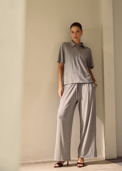 CONJUNTO BLUSA GOLA POLO E CALÇA KRONNE