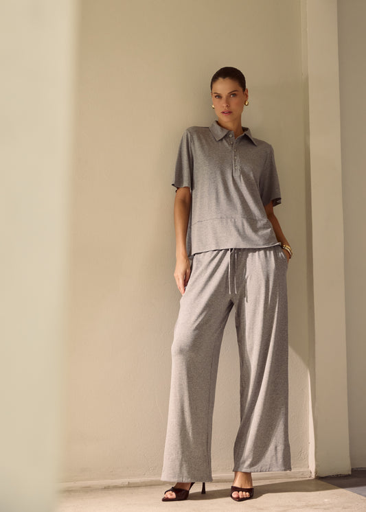 CONJUNTO BLUSA GOLA POLO E CALÇA KRONNE