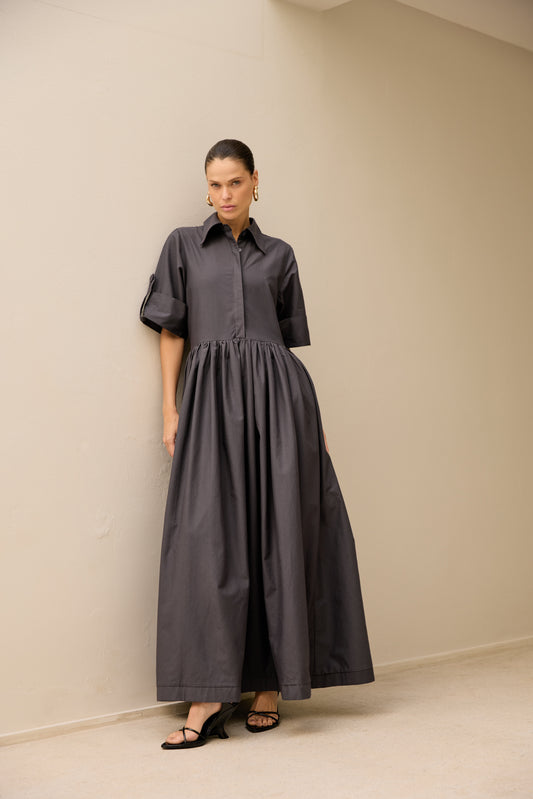 VESTIDO MIDI COM FAIXA
