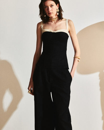 BLUSA CORSELET LINHO KRONNE