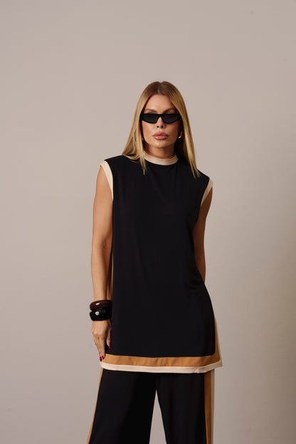 CONJUNTO BLUSA + CALÇA COLORBLOCK KRONNE