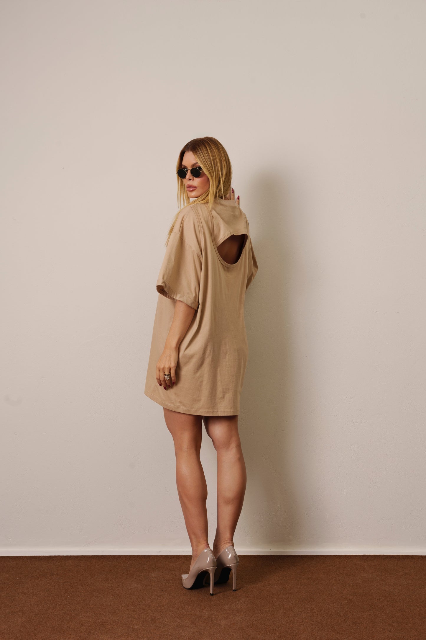 VESTIDO MAXI SHIRT RECORTE KRONNE