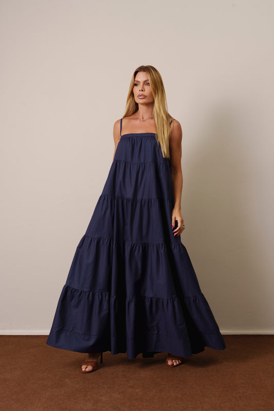 VESTIDO LONGO BABADO KRONNE