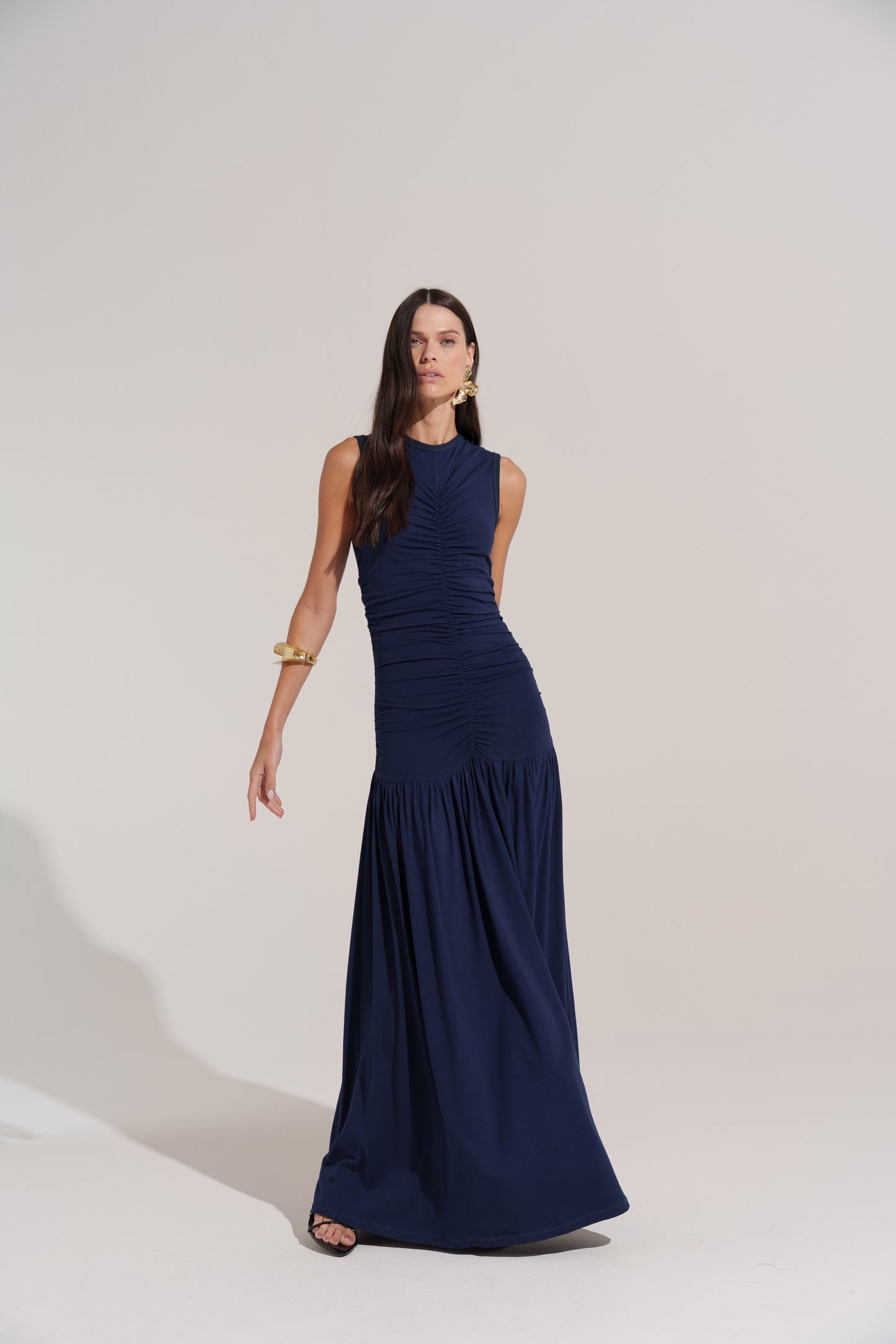 VESTIDO RECORTE FRANZIDO KRONNE