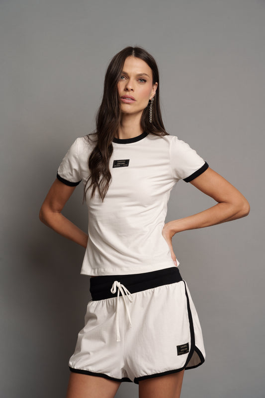 CONJUNTO BABYLOOK P&B + SHORT KRONNE