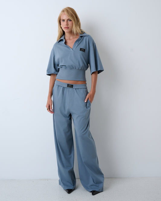 CONJUNTO BLUSA GOLA POLO E CALÇA KRONNE