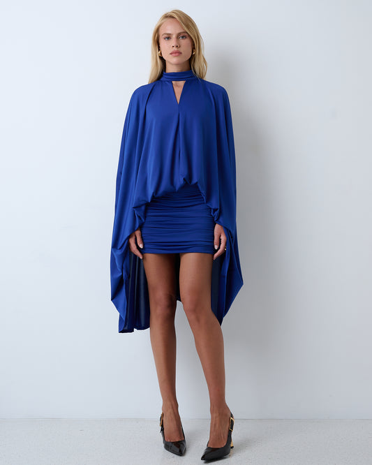 VESTIDO CURTO DRAPEADO KRONNE