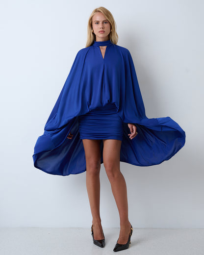 VESTIDO CURTO DRAPEADO KRONNE