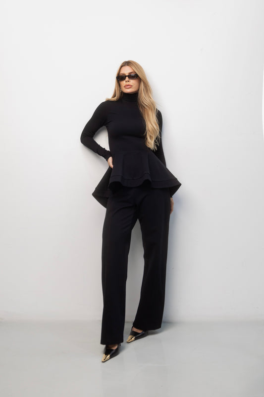 CONJUNTO BLUSA PEPLUM E CALÇA KRONNE