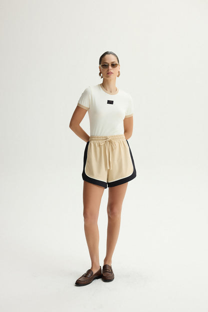 CONJUNTO TSHIRT BABYLOOK KRONNE + SHORT RECORTES