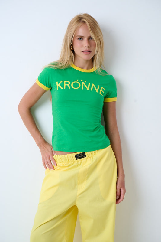 BLUSA BABY LOOK GOLA E PUNHO KRONNE