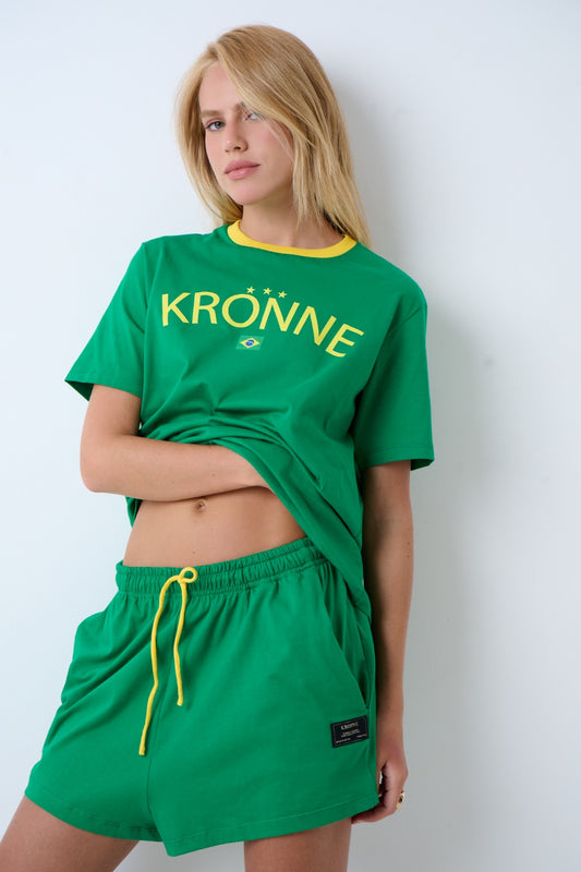 CONJUNTO BLUSA E SHORT CÓS DE ELÁSTICO KRONNE