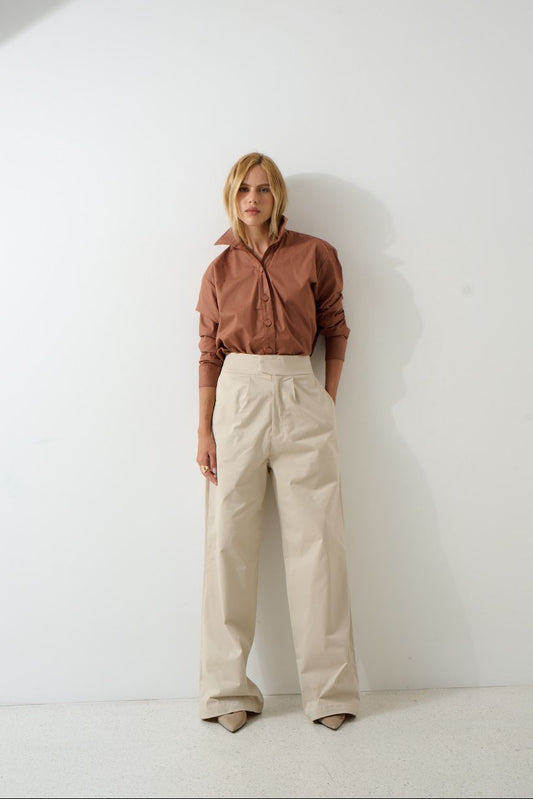 CALÇA ALFAIATARIA COM PREGAS
