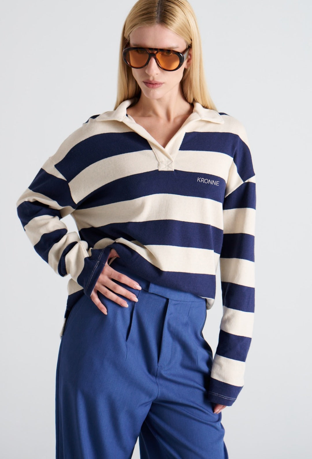 BLUSA OVERSIZED GOLA POLO KRONNE