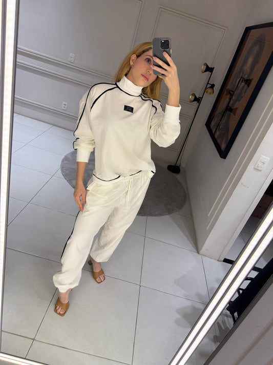 CONJUNTO KRONNE BLUSA + CALÇA COMFY P&B