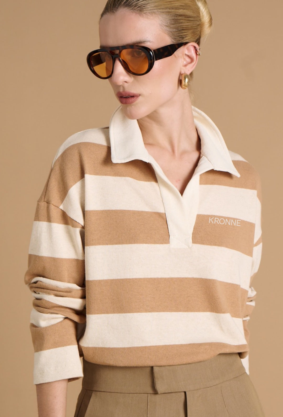 BLUSA OVERSIZED GOLA POLO KRONNE