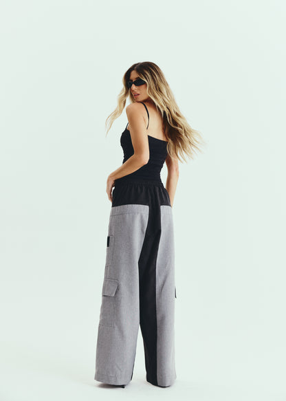 CALÇA RECORTES BICOLOR KRONNE