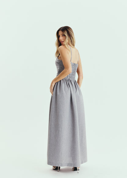 VESTIDO RECORTE DRAPEADO KRONNE