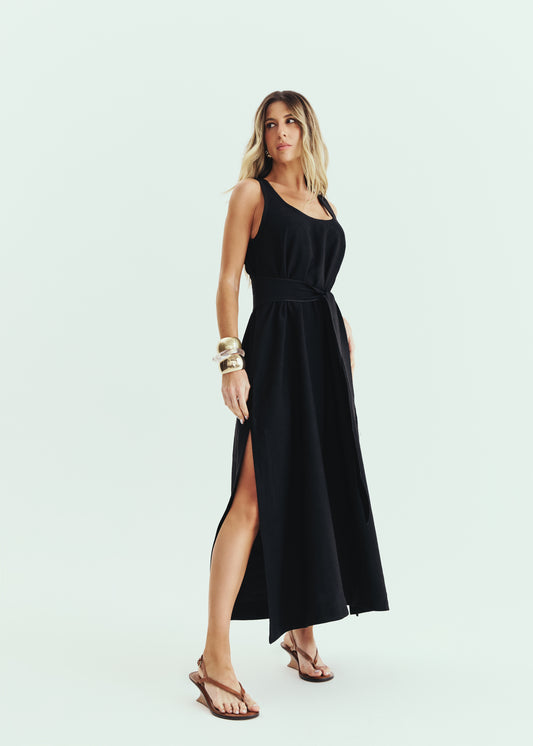 VESTIDO RETO COM FAIXA KRONNE